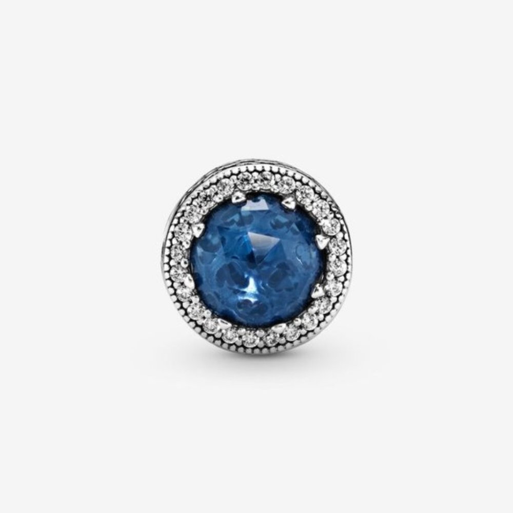 PANDORA Sparkling Dark Blue Charm